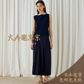 大A逛东京Edition日本代购 纯色百搭百褶半身裙3色日本制