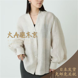 上衣2色 衬衫 大A逛东京CHAOS日本代购 全亚麻南瓜袖