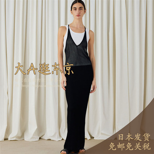 6折大A逛东京Edition日本代购 人造丝透肤针织吊带连衣裙