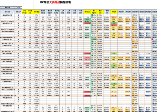 服装商品运营周报表分析
