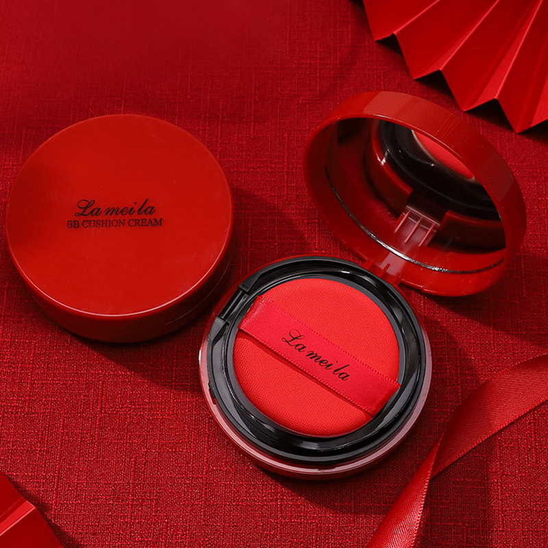 拉美拉水润光感遮瑕气垫bb霜遮瑕保湿持久清爽不易脱妆提亮肤色