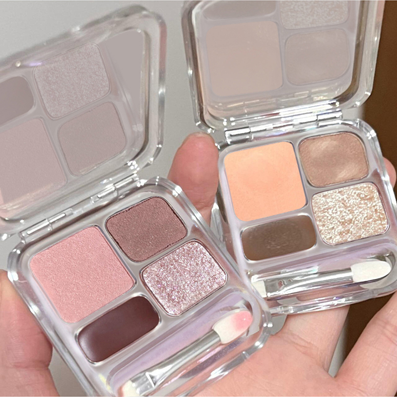 MUGE LEEN 四色综合彩妆盘眼影阴影眼线盘勾勒下至高光提亮一体盘