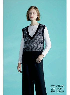 CANDACE 洪*女 秋冬 新款 女装 2212AR 宽松休闲百搭针织马甲1480