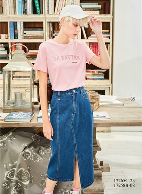 台湾女装 J景 春夏 新款 可议价 17258B 百搭 显瘦 休闲半裙 1280