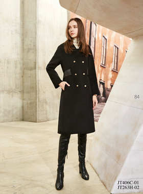 台湾 女装 J景 秋冬 新款 女装 *T263H 休闲 百搭 毛呢外套 4680