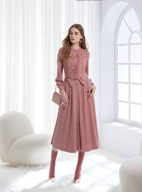 CANDACE 洪*女 秋冬 新款 女装 82860E 时尚修身显瘦连衣裙 2980