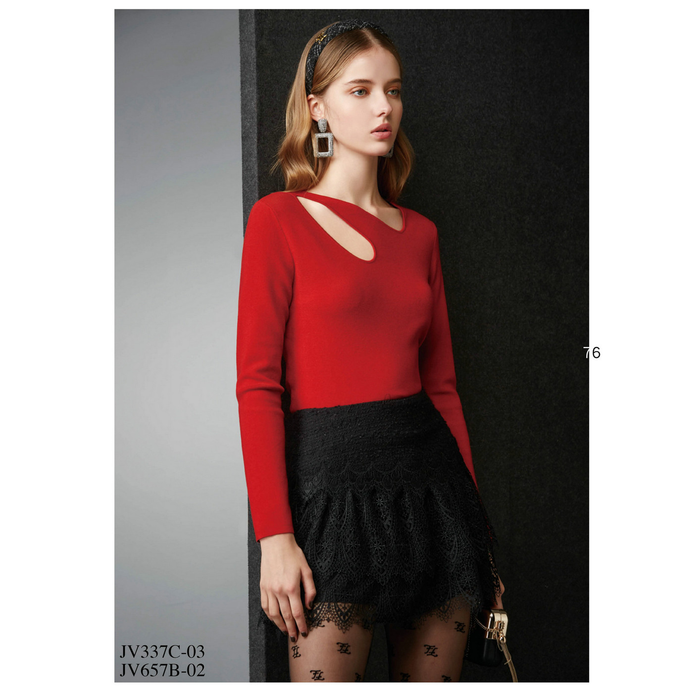 jeoujin 久景 秋冬 新款 女装 JV657B 时尚修身高腰半身裙 1980