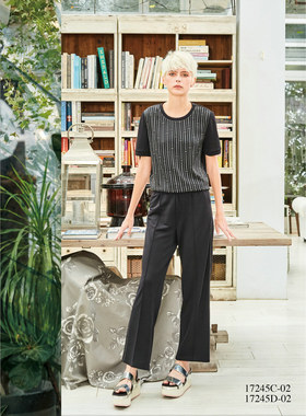 台湾女装 J景 春夏 新款 可议价 17245C 百搭显瘦休闲T恤  1280