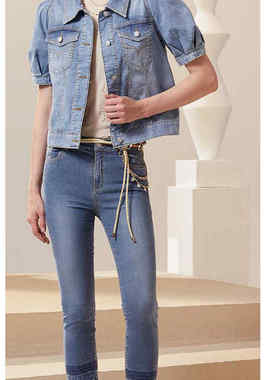 CANDACE 洪*女 春夏 专柜 女装 82080C 休闲 百搭 牛仔裤 1980