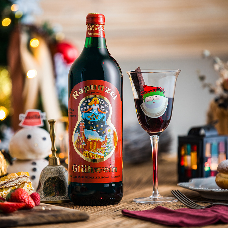 德国圣诞热红酒长发公主冬日热红酒无醇葡萄汁甜红葡萄酒煮红酒1L