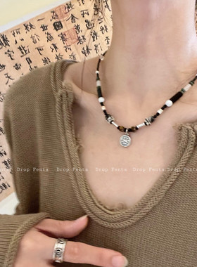 925纯银天然石串珠情侣好寓意