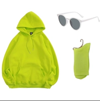 Флуоресцентный зеленый плюс бархат (утолщен)