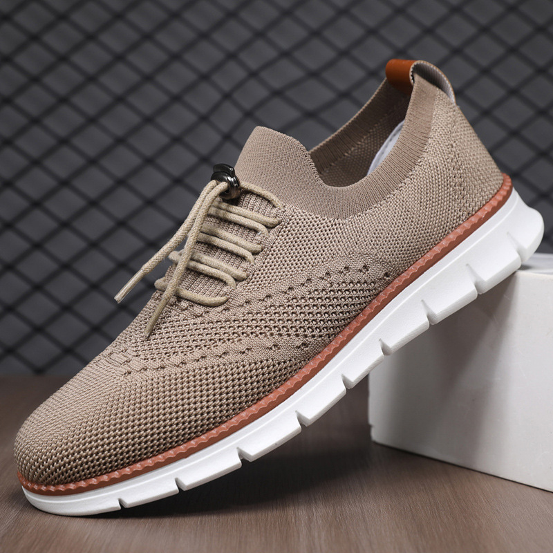 2024春透气网面舒适男鞋2024新款夏季休闲temu亚马逊爆款大码