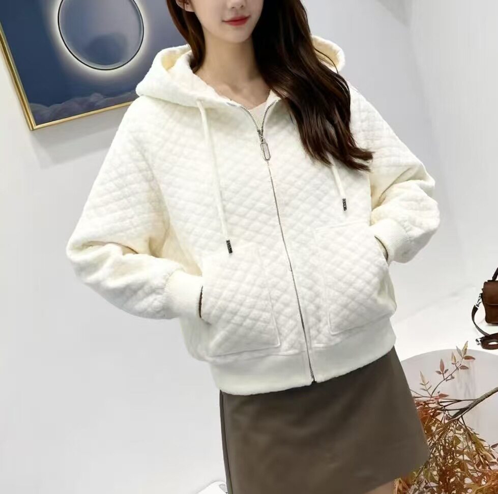 连帽卫衣外套女短款秋冬装2025年新款拉链开衫上衣宽松休闲外套
