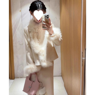 盘扣千金高级半身裙套装裙感独特女秋冬新中式绝美毛呢外套富家