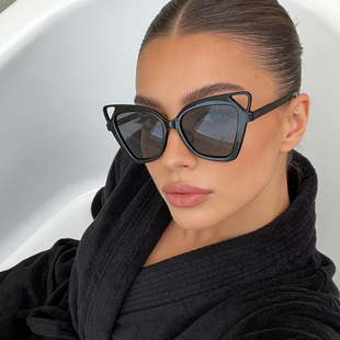 保罗雷朋官网新款 女士太阳眼 大框防紫外线墨镜猫耳朵甜美可爱时尚