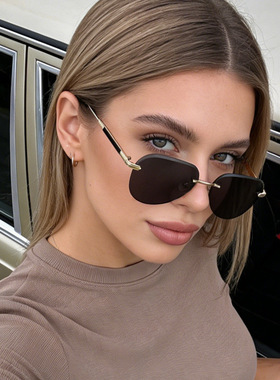 保罗雷朋官网开车专用男士新款蛤蟆镜无框防晒太阳眼镜金属镜架酷