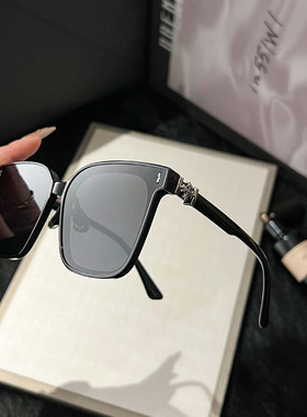 保罗雷朋官网克罗方框黑色墨镜女款适合方圆脸高级感2026款防紫外