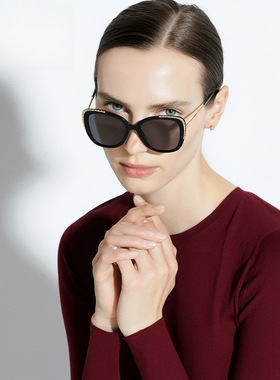 保罗雷朋官网跨境新款太阳镜女防紫外线黑色墨镜女明星款开车防晒