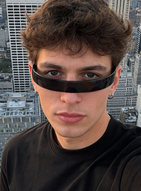 保罗雷朋官网未来科技感朋克发箍墨镜男女蹦迪墨镜眼镜一体个性搞