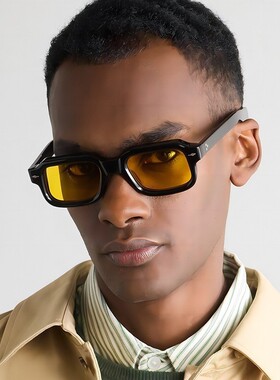 保罗雷朋官网欧美新款潮方框箭头太阳镜ins跨境男士米钉墨镜复古