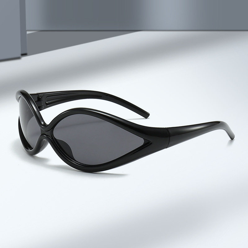 保罗雷朋官网2023跨境Y2K新款猫眼太阳镜 户外骑行运动防风未来科