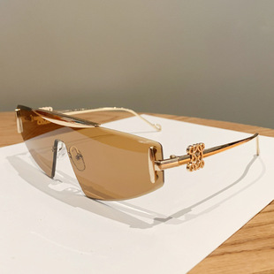 保罗雷朋官网新款 大牌平替太阳镜女猫眼气质无框墨镜欧美模特走秀