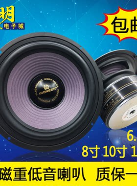 包邮6点5寸10寸12寸8寸重低音炮喇叭家庭影院音响双磁音箱扬声器