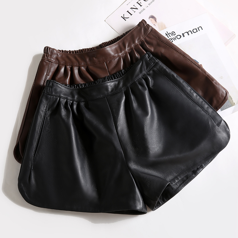 高腰菲莎梦露宽松2023秋冬真皮