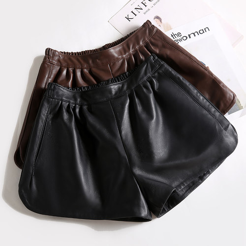 高腰菲莎梦露宽松2023秋冬真皮