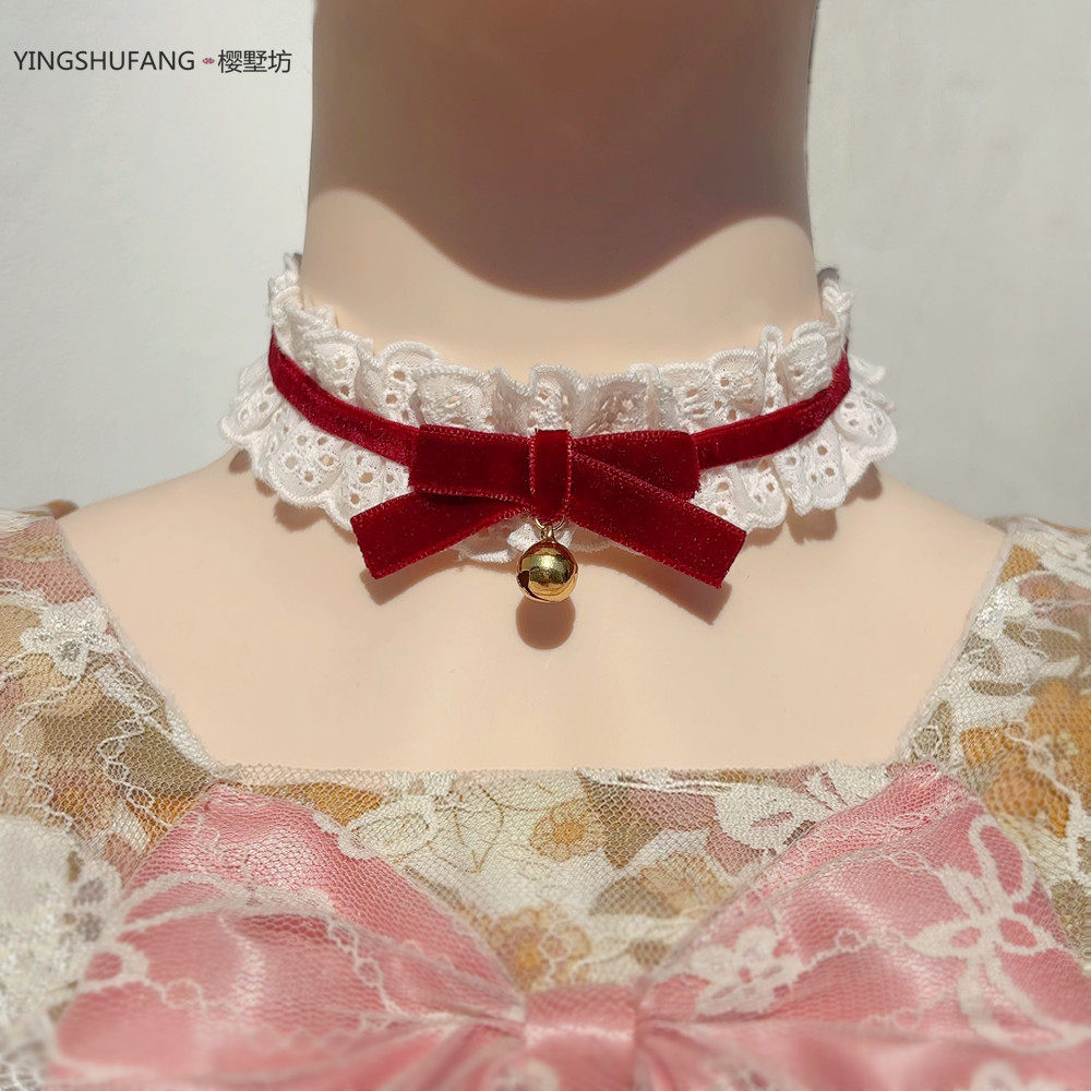 甜美蕾丝女仆项链lolita软妹颈链