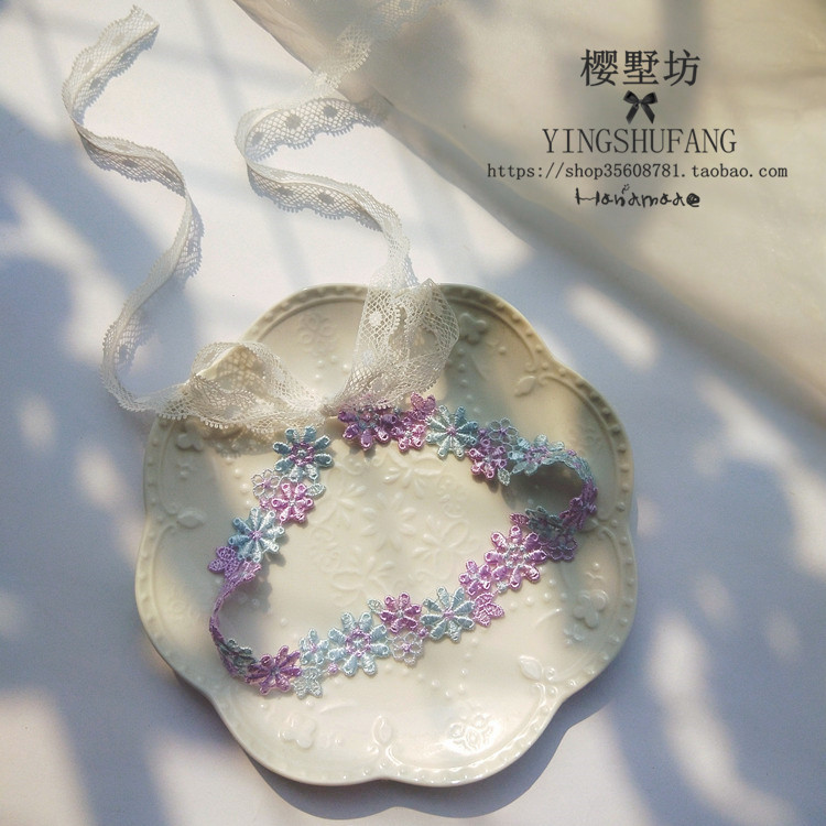 choker浪漫蕾丝系带防过敏锁骨链
