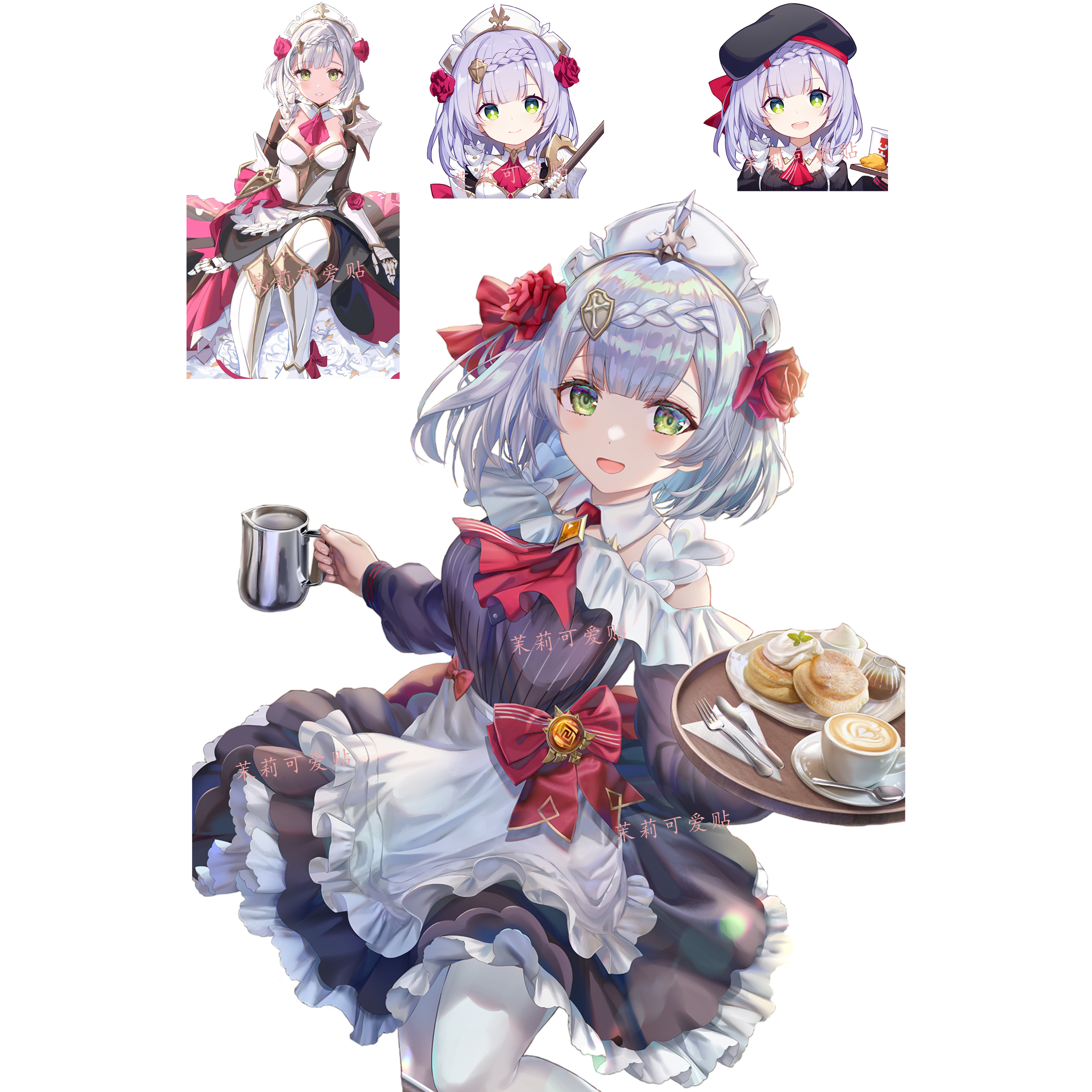 原神诺艾尔女仆周边二次元游戏笔记本电脑手机行李箱旅行箱贴纸