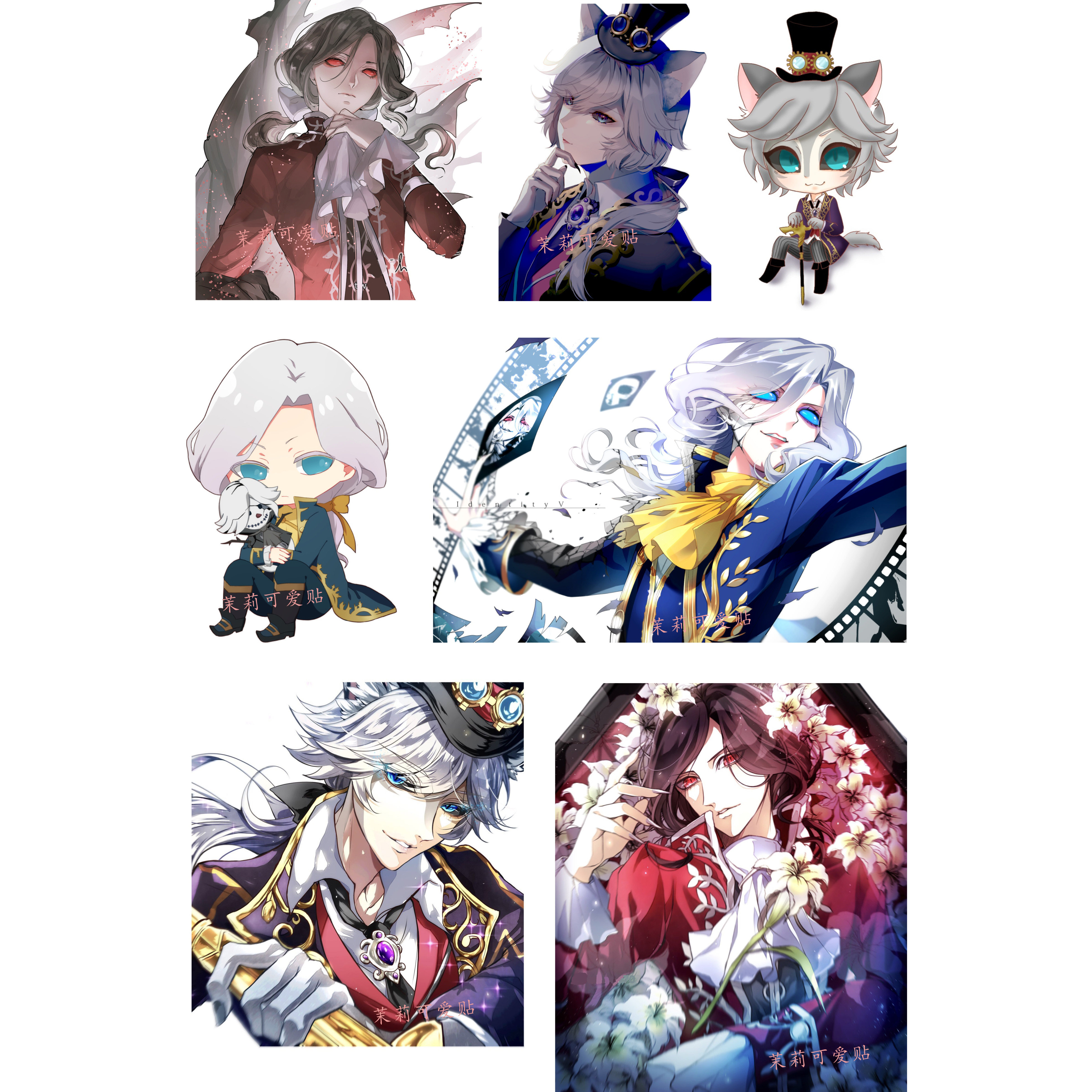 第五人格约瑟夫动漫周边二次元充电宝手机行李箱旅行箱拉杆箱贴纸