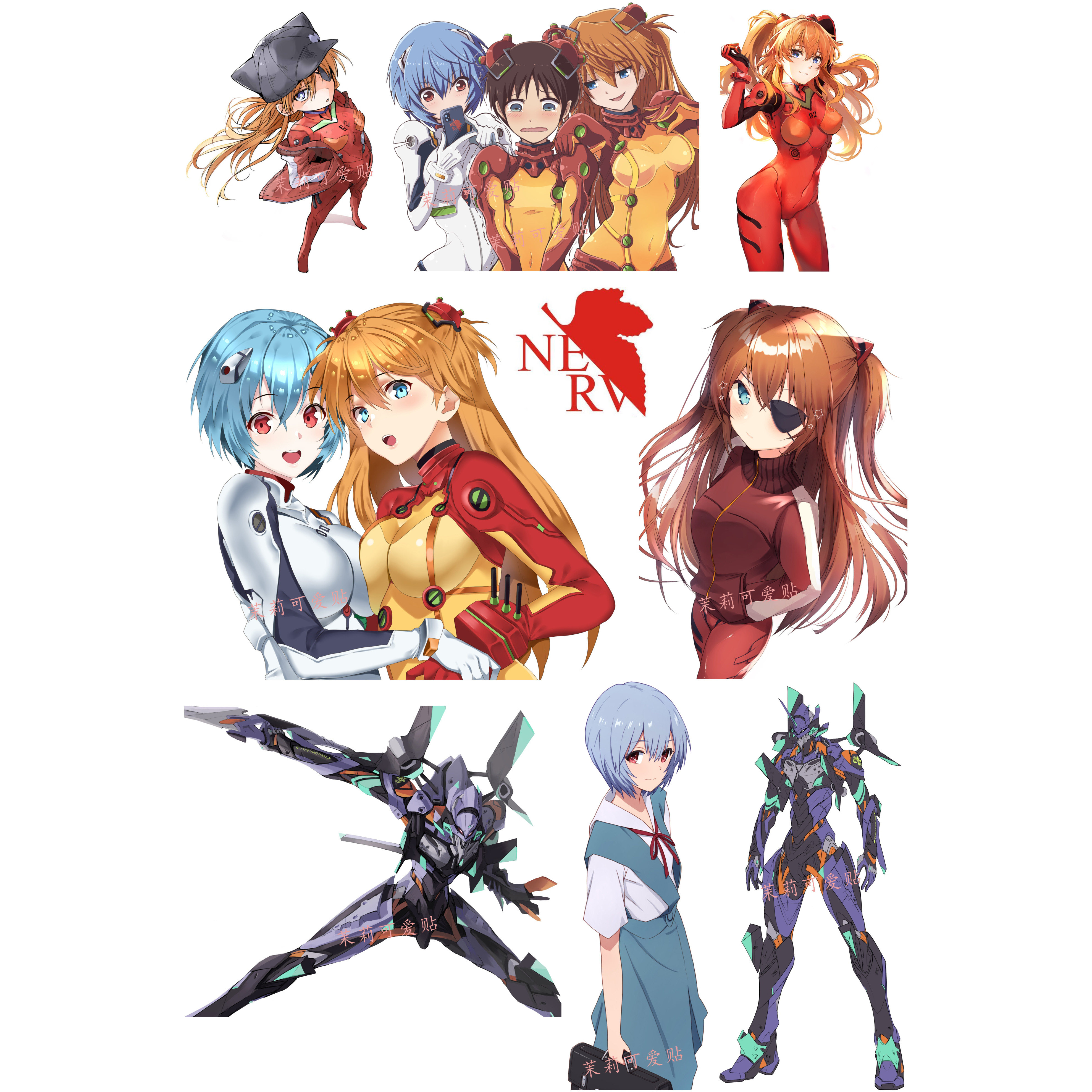 新世纪福音战士eva绫波丽明日香笔记本电脑手机行李箱旅行箱贴纸