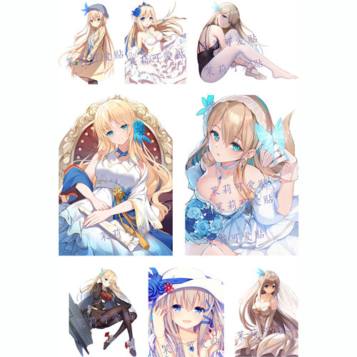 战舰少女列克星敦电脑行李箱贴纸