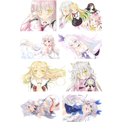 樱花萌放小黑真白电脑行李箱贴纸