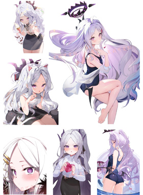 碧蓝档案空崎日奈蔚蓝档案hina笔记本电脑手机行李箱旅行箱贴纸