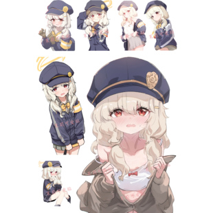 碧蓝蔚蓝档案内海青叶周边游戏二次元笔记本电脑手机行李箱贴纸