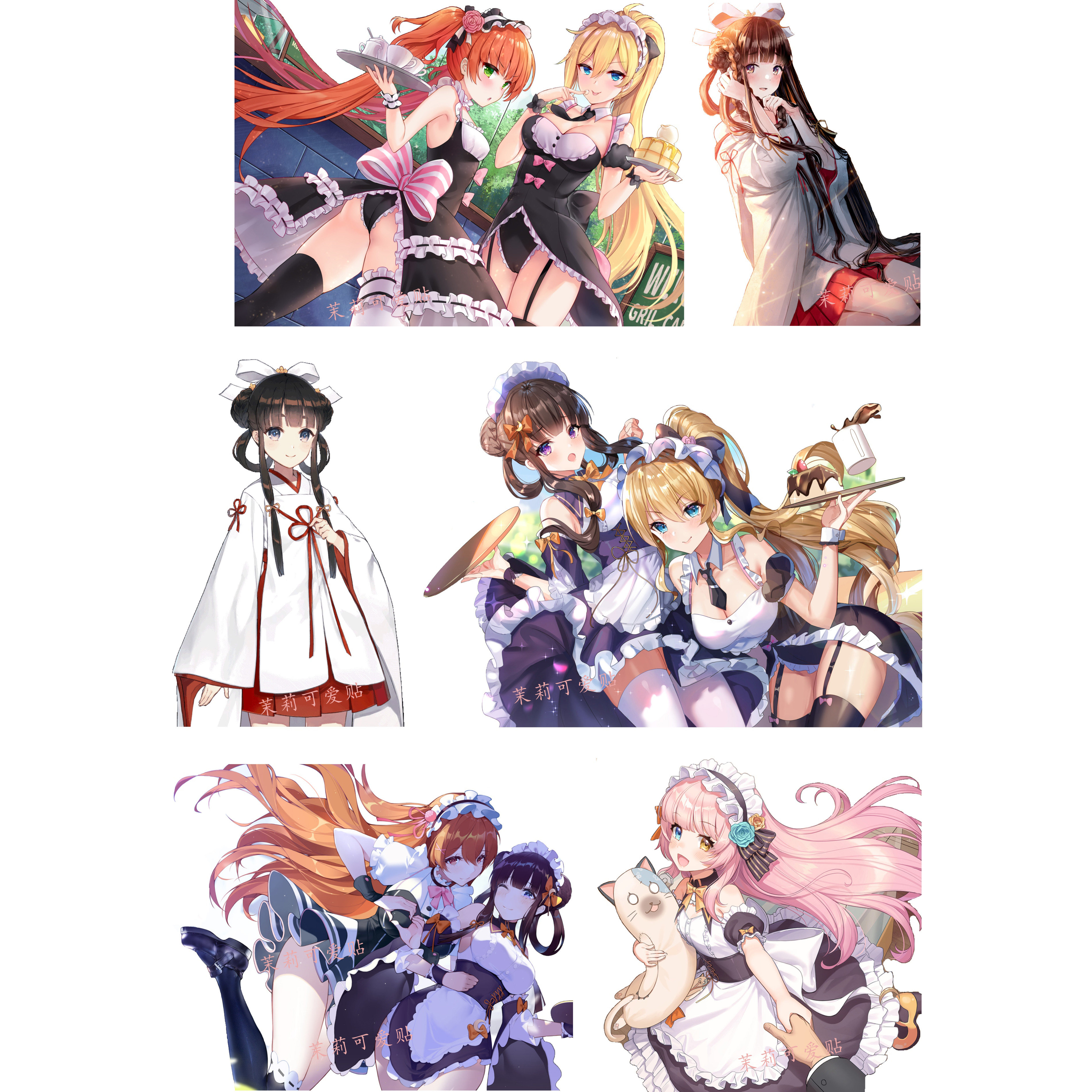 双生视界周边少女咖啡枪菊理千姬动漫朱诺二次元行李箱旅行箱贴纸