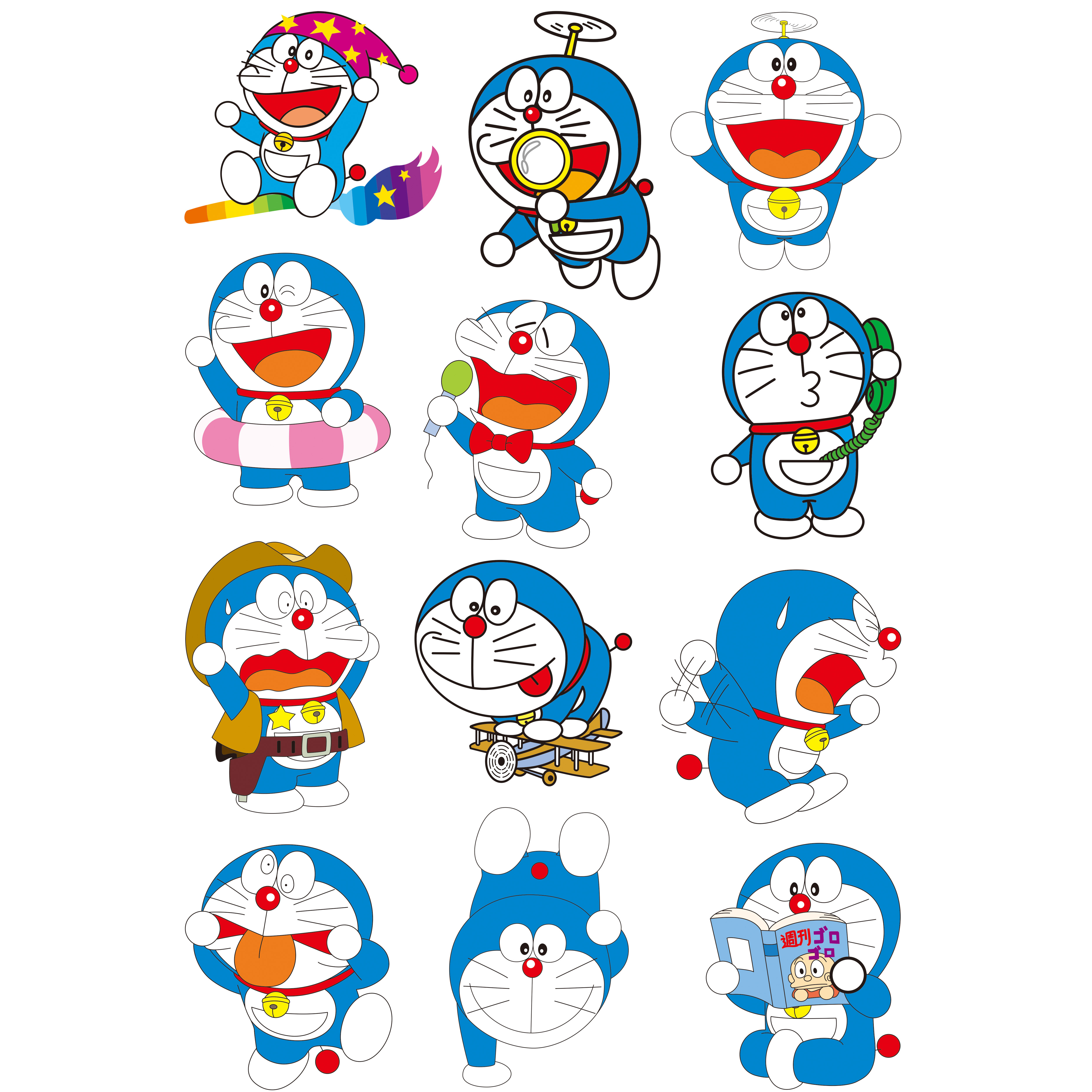 哆啦a梦笔记本机器猫电脑叮当手机可爱卡通防水行李箱旅行箱贴纸