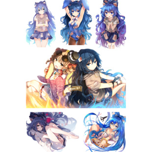 东方Project依神紫苑女苑周边二次元笔记本电脑手机行李箱贴纸