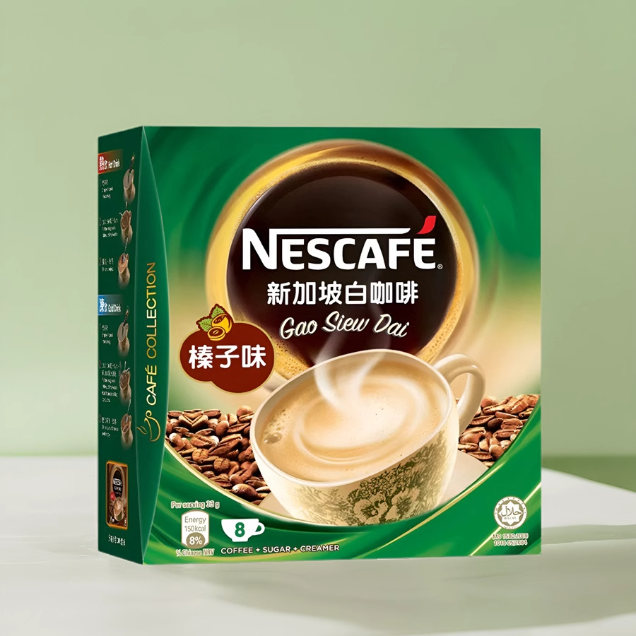 雀巢新加坡白咖啡榛子味8包