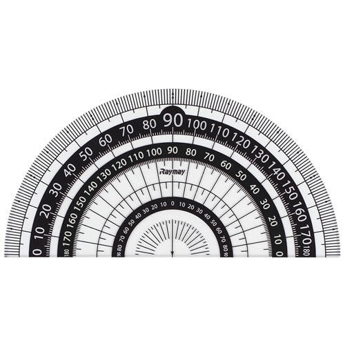 raymay藤井apj151b文具学生量角器双向刻度尺