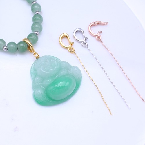 万能扣活口扣头S925纯银细长针