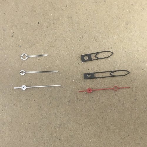 6m12石英机芯指针手表针 6m12钢色间黑色手表指针手表配件