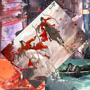 动漫周边房间宿舍墙贴壁纸 蓝忘机魏无羡二次元 魔道祖师新款 海报