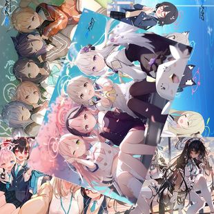 蔚蓝档案海报 早濑优香羽川莲实铃美二次元周边宿舍墙纸卧室壁纸