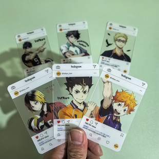 排球少年pvc透卡 西谷夕日向翔阳孤爪研磨动漫周边创意小卡片贺卡