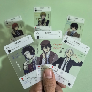 文豪野犬pvc透卡 中岛敦太宰治独步动漫周边高清自印小卡片贺卡
